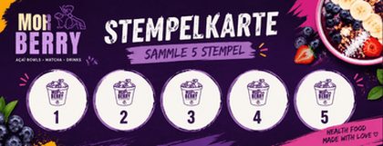 Digitale Stempelkarte von Morberry, sammle 5 Stempel